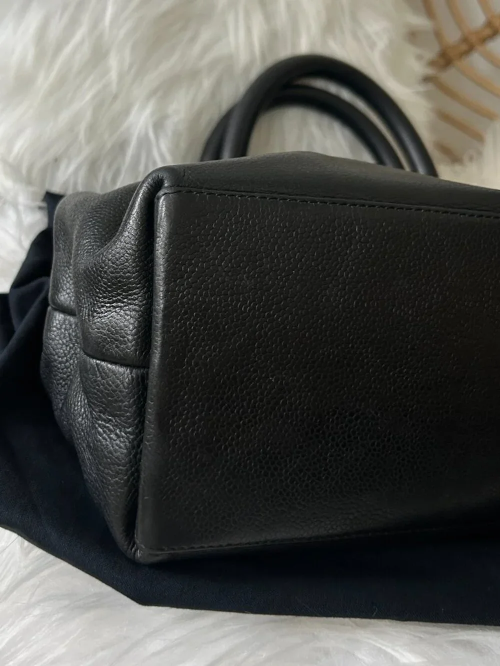 CHANEL Timeless Tote Shoulder in Black Caviar with dust bag